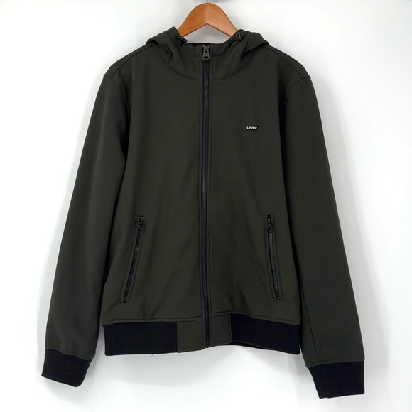 LEVIS Hooded Softshell Full Zip Bomber Jacket - Picture 5 of 15